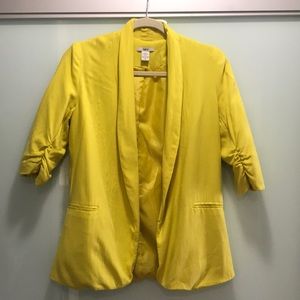Bar III Yellow Boyfriend Blazer